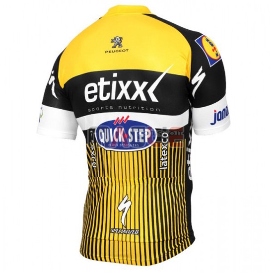 Maglia Quick Step manica corta 2016 giallo e nero - Clicca l'immagine per chiudere